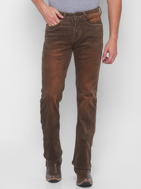 

mode de base Men Coffee Brown Original Flared Corduroy Bootcut Trousers