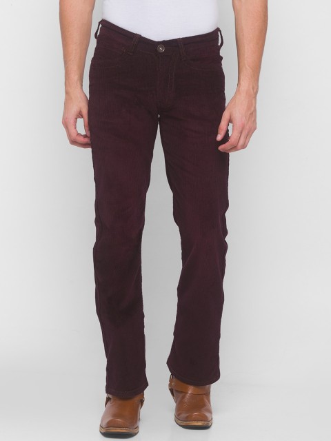 

mode de base Men Maroon Original Corduroy Bootcut Trousers