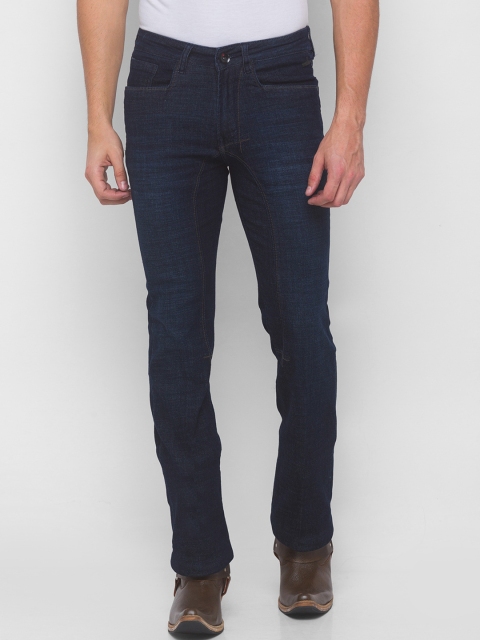 

mode de base Men Navy Blue Bootcut Stretchable Jeans