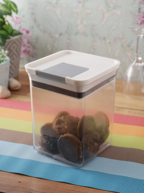 

Felli Transparent & White Solid Airtight Food Container