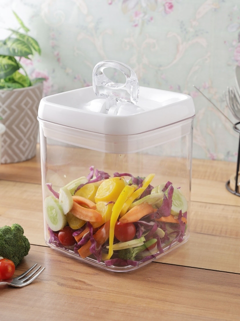 

Felli Transparent & White Solid Air Tight Food Container