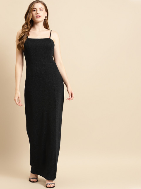 

COVER STORY Black Bodycon Maxi Dress