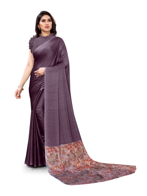 

KALINI Purple & Red Floral Saree
