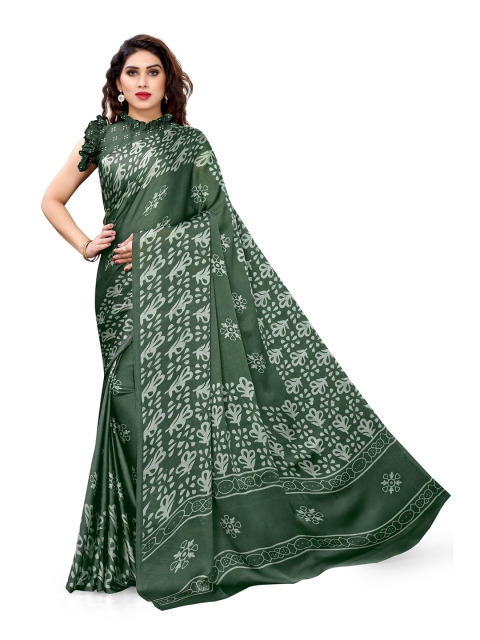 

KALINI Green & Off White Ethnic Motifs Bagh Saree