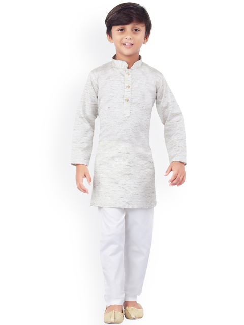 

Nakshi by Yug Boys Green Pure Cotton Kurta with Pyjamas