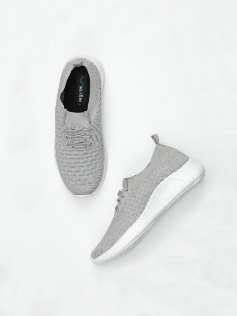 

Walkfree Women Grey Woven Design Sneakers