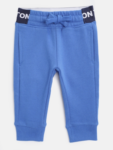 

United Colors of Benetton Boys Blue Cotton Solid Joggers