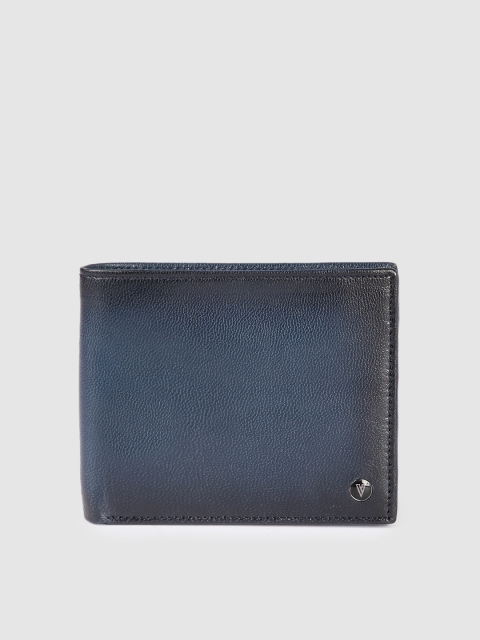 

Van Heusen Men Navy Blue Leather Two Fold Wallet