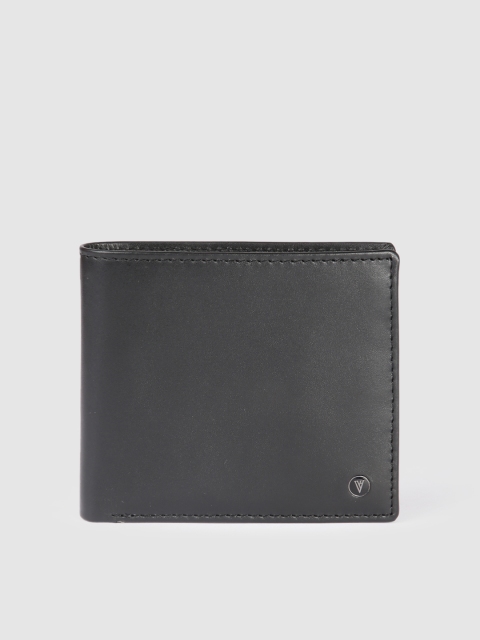 

Van Heusen Men Black Solid Leather Two Fold Wallet