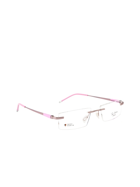 

Ted Smith Unisex Pink Rimless Rectangle Frames