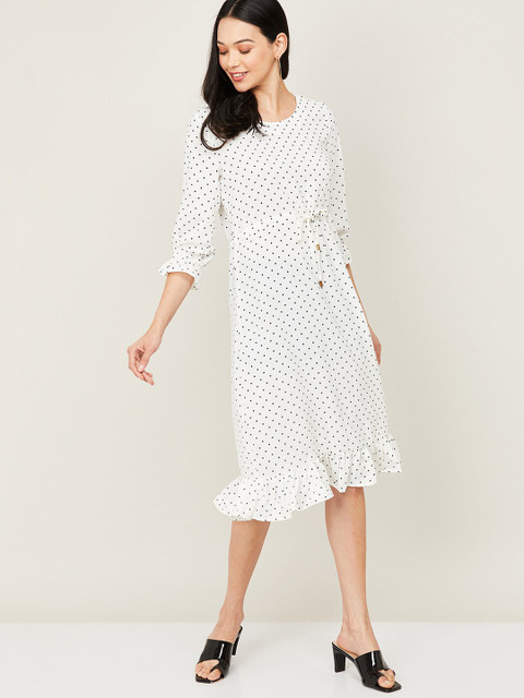 

Bossini Off White Printed Dress