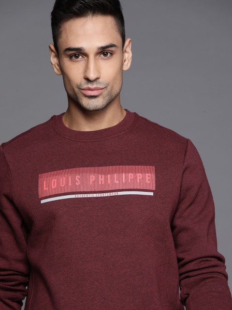 

Louis Philippe Sport Men Burgundy Brand Logo Printed Sweatshirt