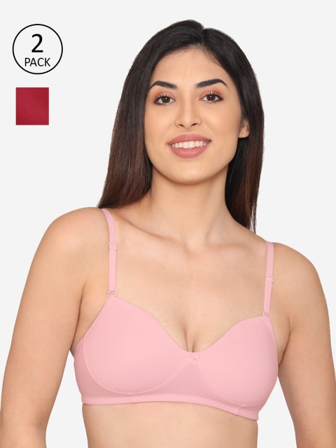 

Kalyani Pink & Maroon Pack of 2 T-shirt Bras