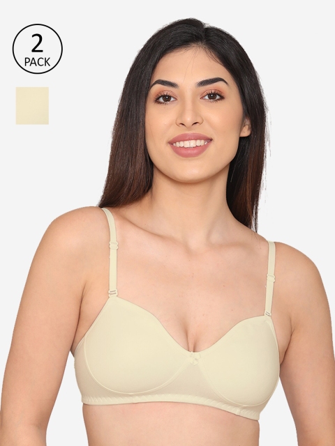 

Kalyani Beige Pack of 2 T-shirt Bra