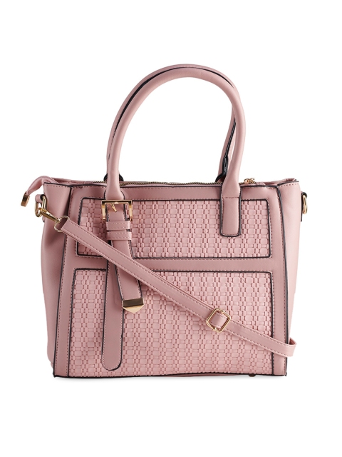 

LEGAL BRIBE Pink Textured Structured Handheld Bag