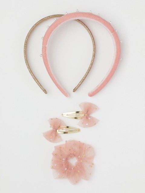 

H&M Set Of 5 Girls Pink & Gold-Toned Hair Set