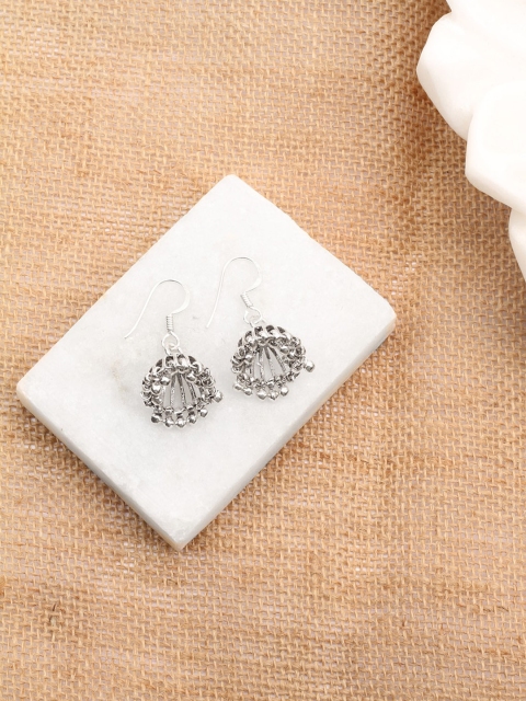 

SANGEETA BOOCHRA Silver Dome Shaped Jhumkas
