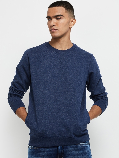 

max Men Navy Blue Sweatshirt