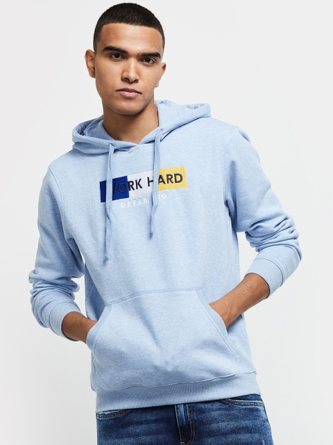 

max Men Lavender Embroidered Sweatshirt