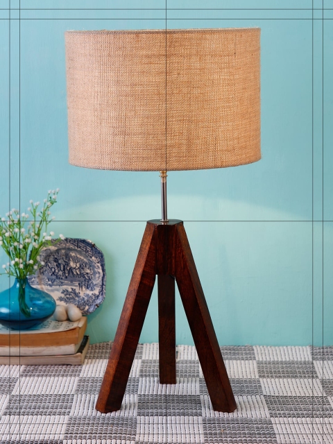 

Devansh Beige & Brown Contemporary Table Lamp with Shade