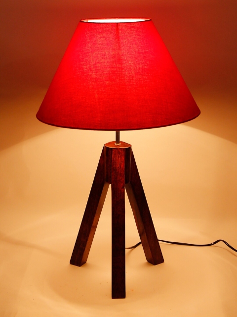 

Devansh Red Solid Traditional Table Lamp with Shade