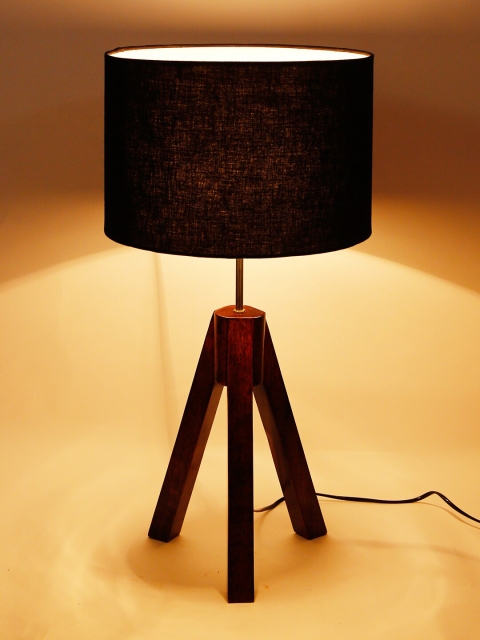 

Devansh Black & Brown Contemporary Table Lamp with Shade