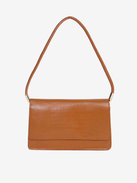 

Apsis Brown Structured Handheld Bag with Tasselled