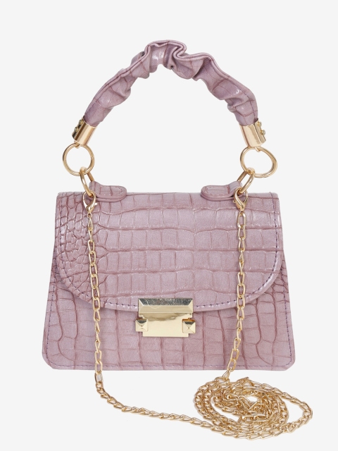 

Apsis Lavender Textured Structured Handheld Bag