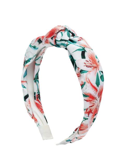 

Stoln Girls White & Red Floral Printed Hairband