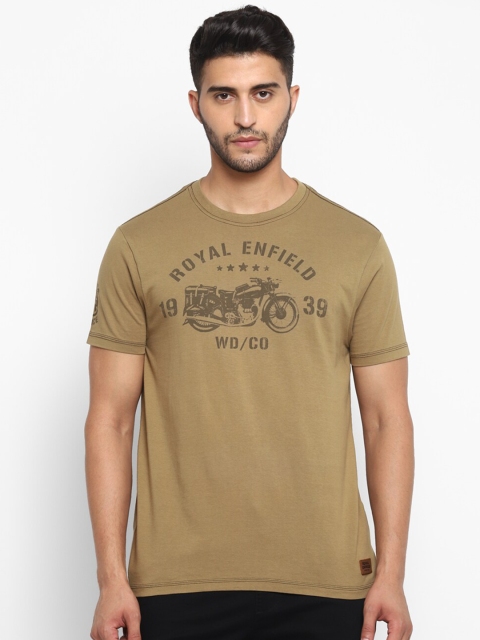 Royal Enfield Men Green Biker Printed T-shirt