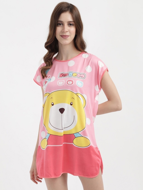 

V2 Value & Variety Woman Pink Printed Nightdress