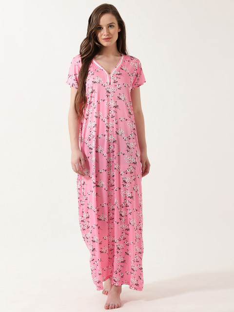 

V2 Value & Variety Pink Printed Maxi Nightdress