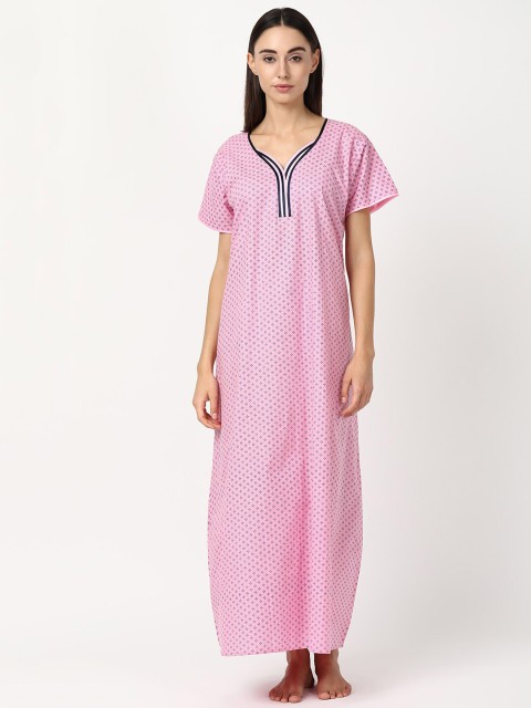 

V2 Value & Variety Pink Printed Maxi Nightdress