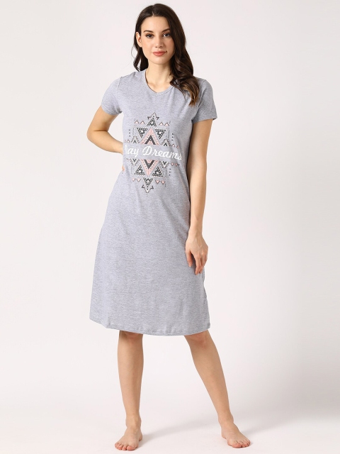 

V2 Value & Variety Grey Printed Nightdress