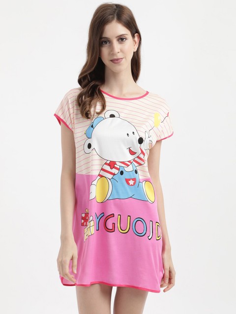 

V2 Value & Variety Pink Printed Nightdress