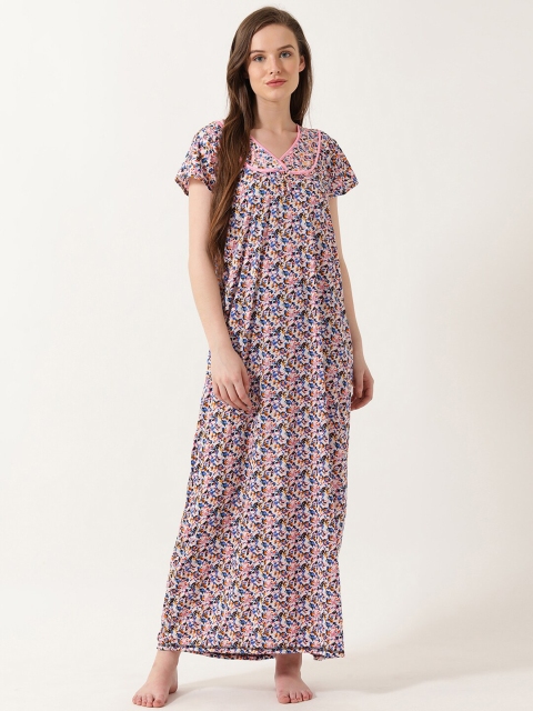 

V2 Value & Variety Pink Printed Maxi Nightdress