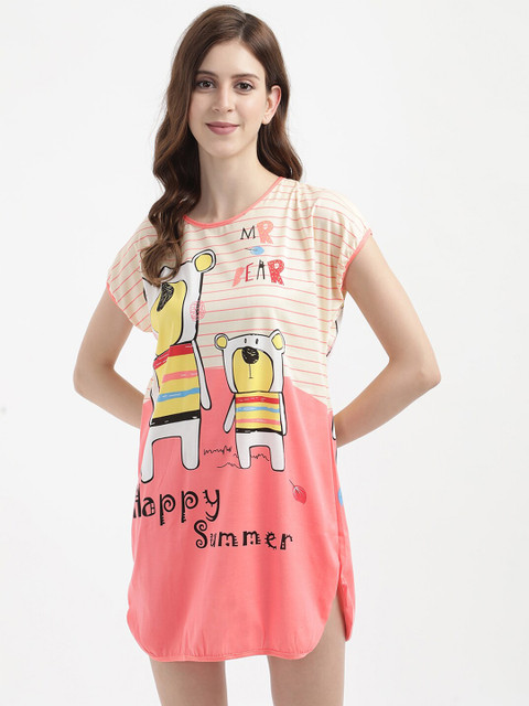 

V2 Value & Variety Pink Printed Nightdress