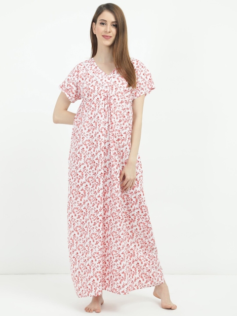 

V2 Value & Variety White Printed Maxi Nightdress