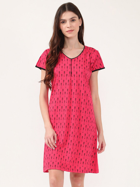 

V2 Value & Variety Red Printed Nightdress