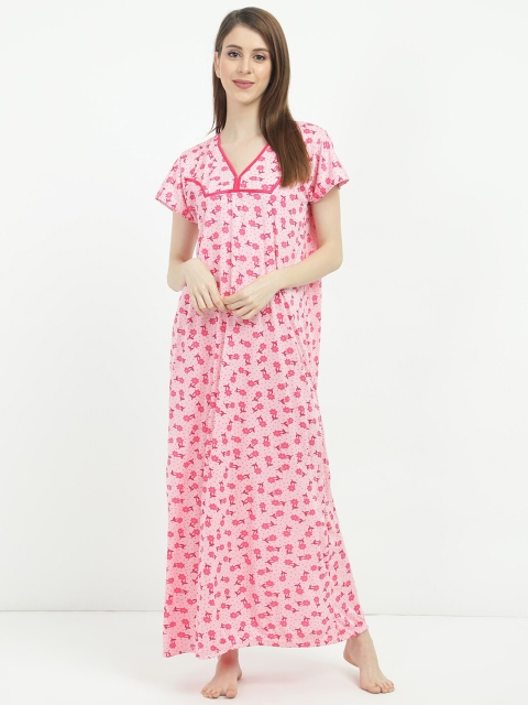 

V2 Value & Variety Pink Printed Maxi Nightdress