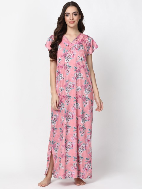 

V2 Value & Variety Pink Printed Maxi Nightdress