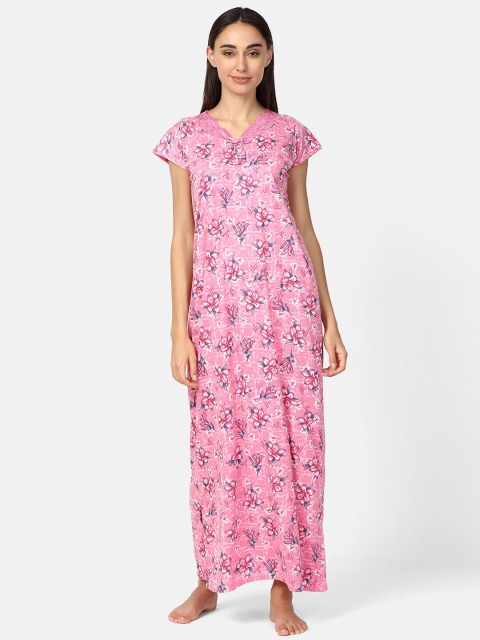 

V2 Value & Variety Pink Printed Maxi Nightdress