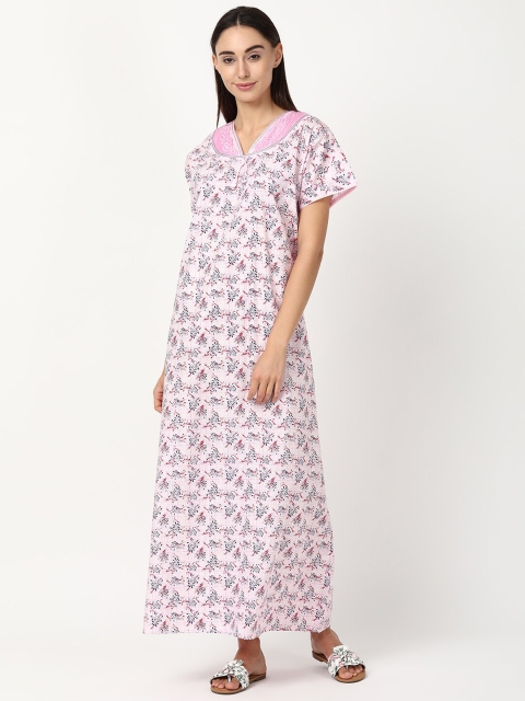 

V2 Value & Variety Pink Printed Maxi Nightdress