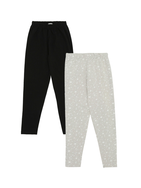 

RAINE AND JAINE Girls Pack Of 2 Leggings, Grey