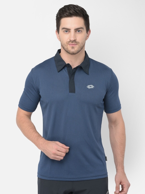 

Lotto Men Blue Polo Collar T-shirt