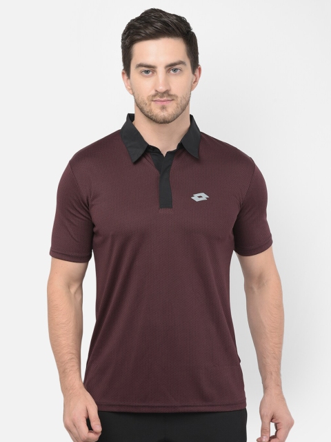 

Lotto Men Maroon Polo Collar T-shirt