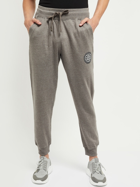 

max Men Grey Solid Track Pants, Grey melange