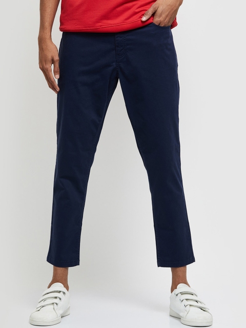 

max Men Blue Chinos Trousers