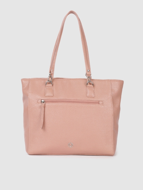 

Allen Solly Pink Solid PU Regular Structured Shoulder Bag