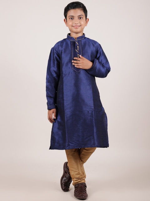 

Pothys Boys Blue Regular Kurta with Pyjamas